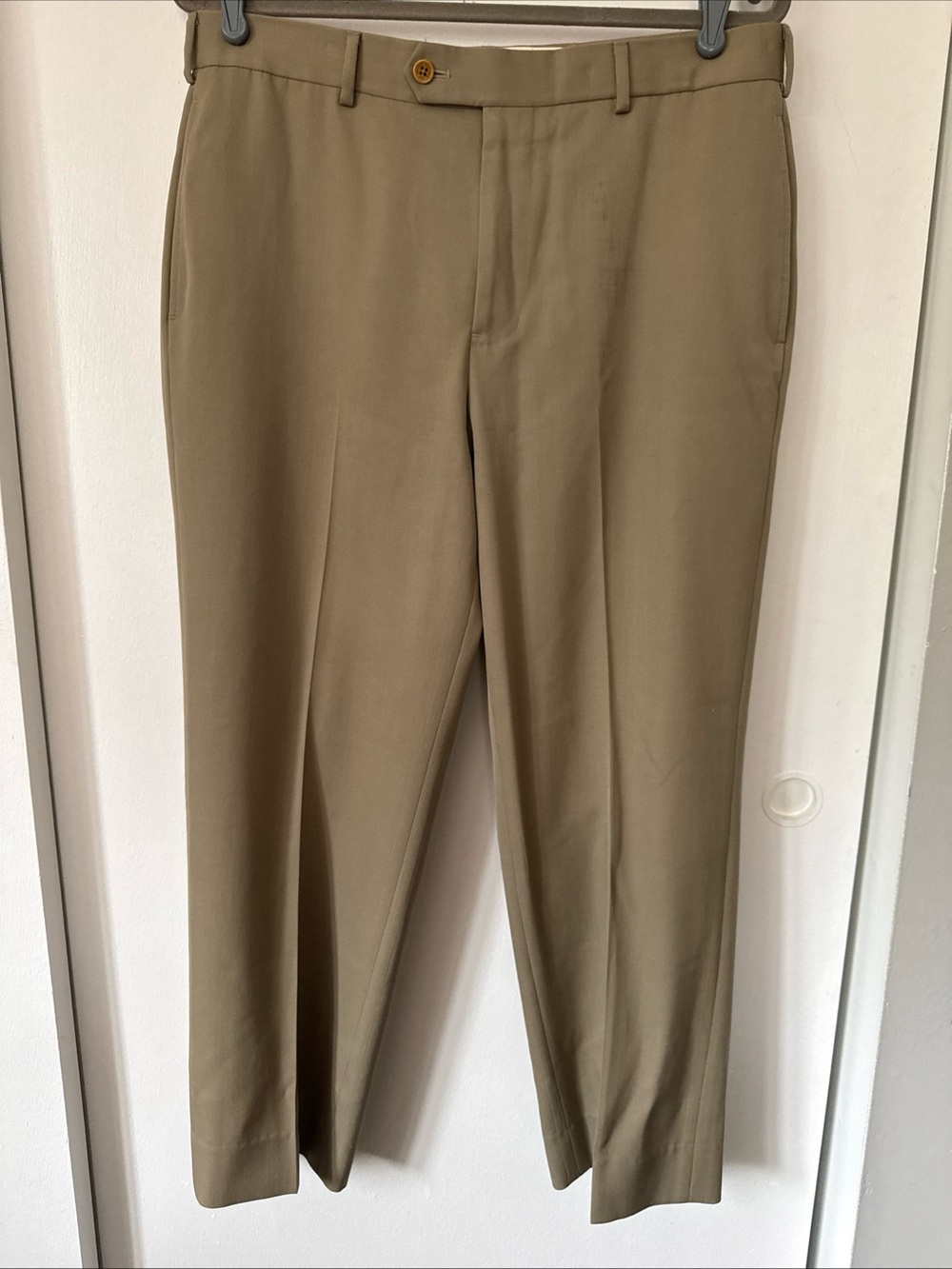 Brooks Brothers Men's Madison Wool Pant Chinos in Light Khaki